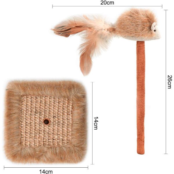 Sesli Oyuncaklı Kedi Tırmalama Tahtası Şık Tasarımlı Fonksiyonel Ürün