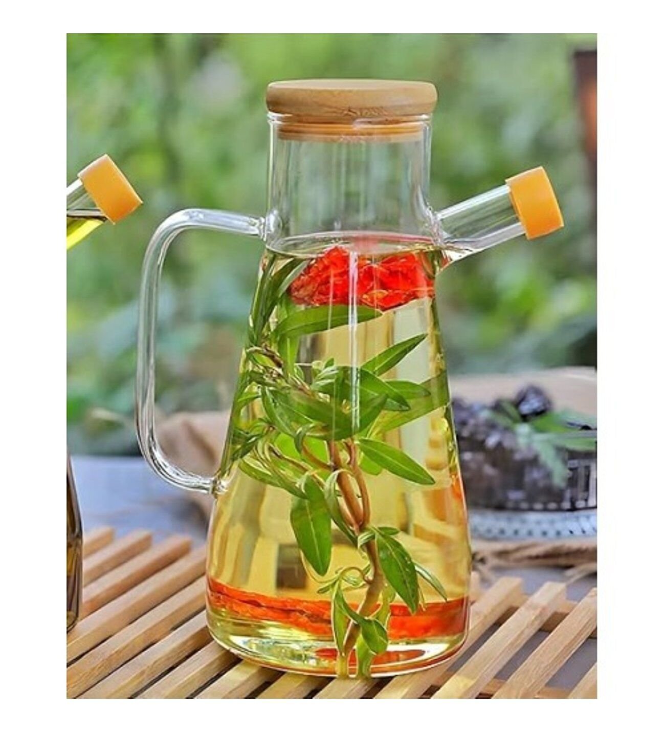 Borosilikat Cam 900 ml. Yağdanlık Şık Tasarımlı Fonksiyonel Ürün