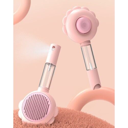 Basmalı Telli  Su Sprey Hazneli Hayvan Fırçası Çift 2in 1 Şık Tasarımlı Fonksiyonel Ürün