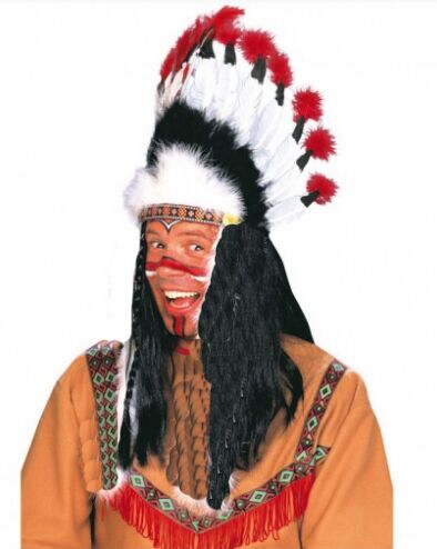 Kızılderili Başlığı Şapkası kırmızı beyaz Şık Tasarımlı Fonksiyonel Ürün