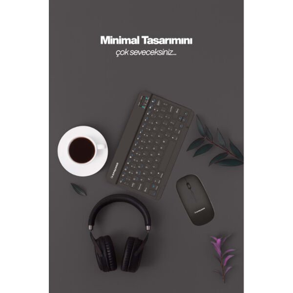 Siyah Kablosuz Klavye Ve Mouse Seti Çok Fonksiyonel Ürün