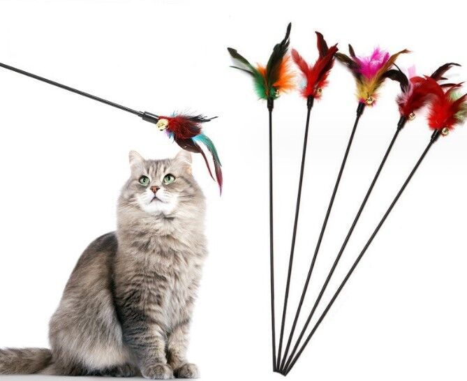 Çıngıraklı Tüylü Kedi Oyun Çubuğu Şık Tasarımlı Fonksiyonel Ürün