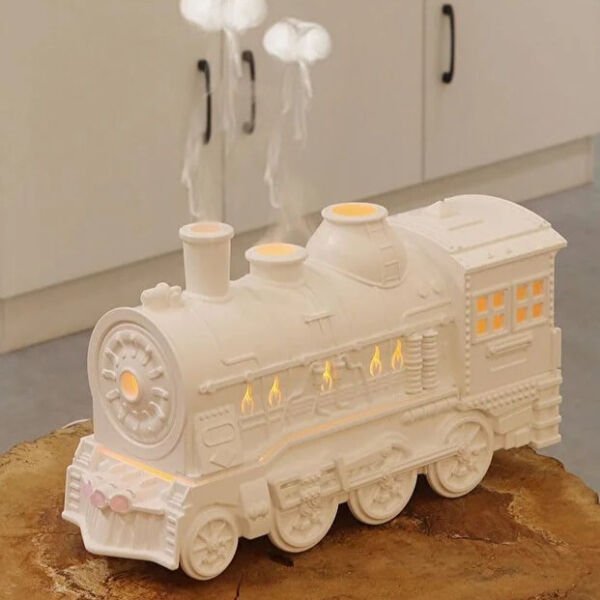 Beyaz Renk Tren Tasarımlı Hava Nemlendirici Çok Fonksiyonel Ürün