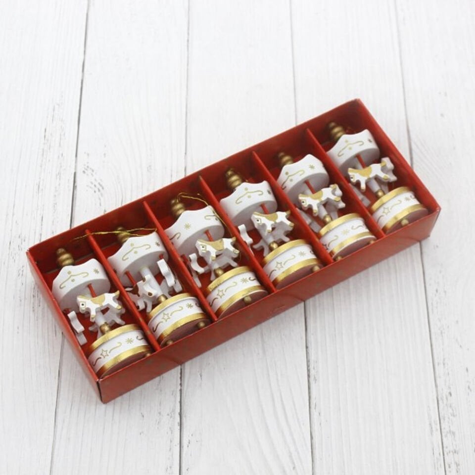 Dekoratif 6'lı Beyaz Mini Atlı Karınca Şık Tasarımlı Fonksiyonel Ürün