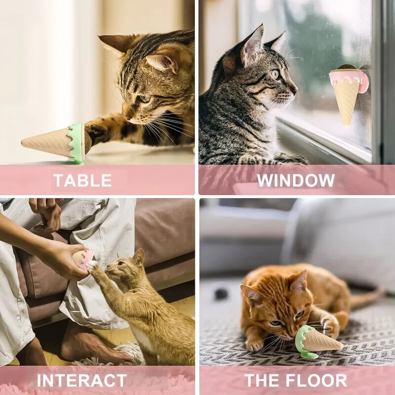 DONDURMA ŞEKLİNDE KEDİ NANESİ KEDİ OTU Şık Tasarımlı Fonksiyonel Ürün