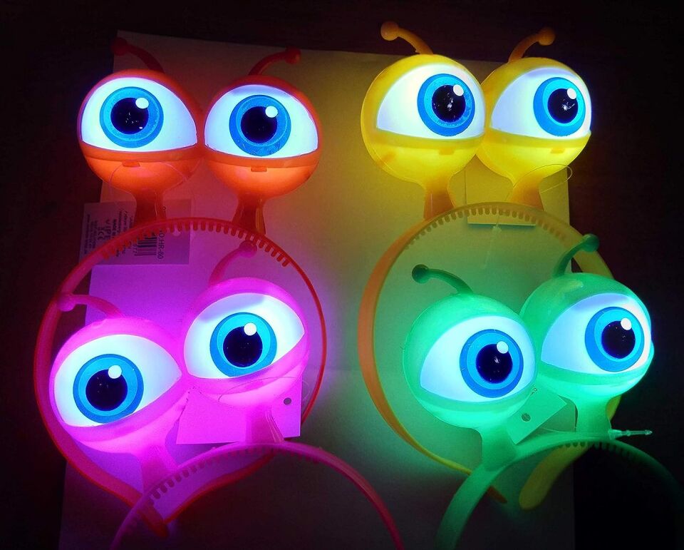 RENGARENK 3 FARKLI FONKSIYONDA YANAN LED IŞIKLI UZAYLI GÖZ TAÇ Şık Tasarımlı Fonksiyonel Ürün