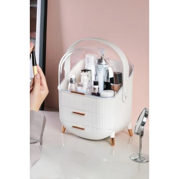 Çekmeceli Kozmetik Organizer Beyaz Şık Tasarımlı Fonksiyonel Ürün