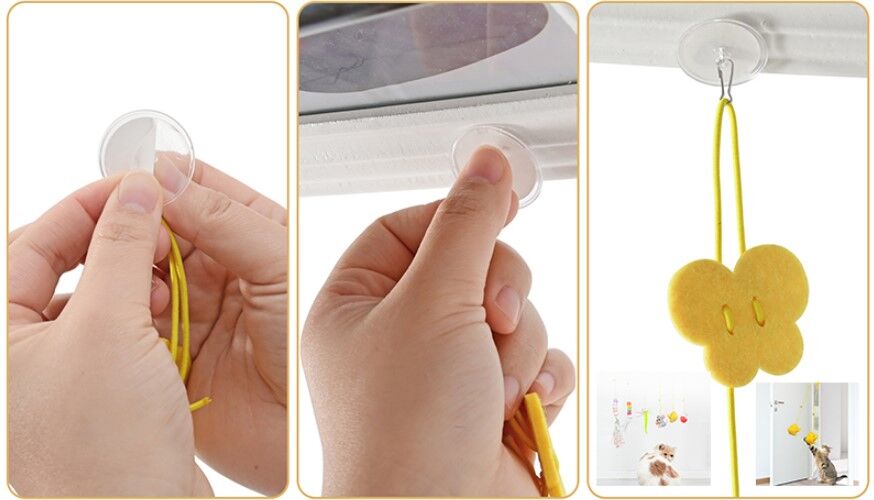 Elastik Yapışkanlı Kedi Oyun Oltası Şık Tasarımlı Fonksiyonel Ürün