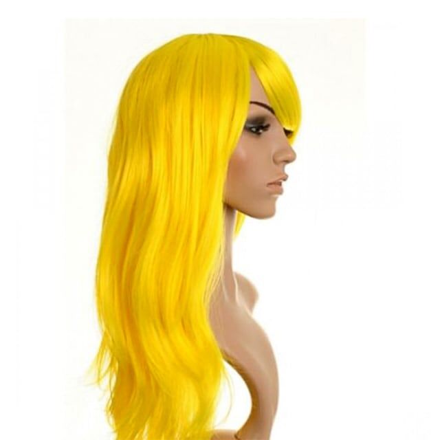 Sarı Renk Uzun Parti Peruğu Şık Tasarımlı Fonksiyonel Ürün