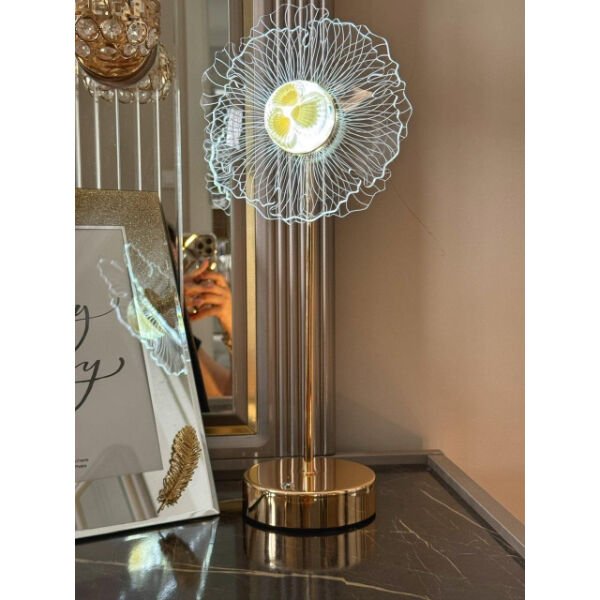 Çiçek Tasarımlı LED Masa Lambası Şık Tasarımlı Fonksiyonel Ürün