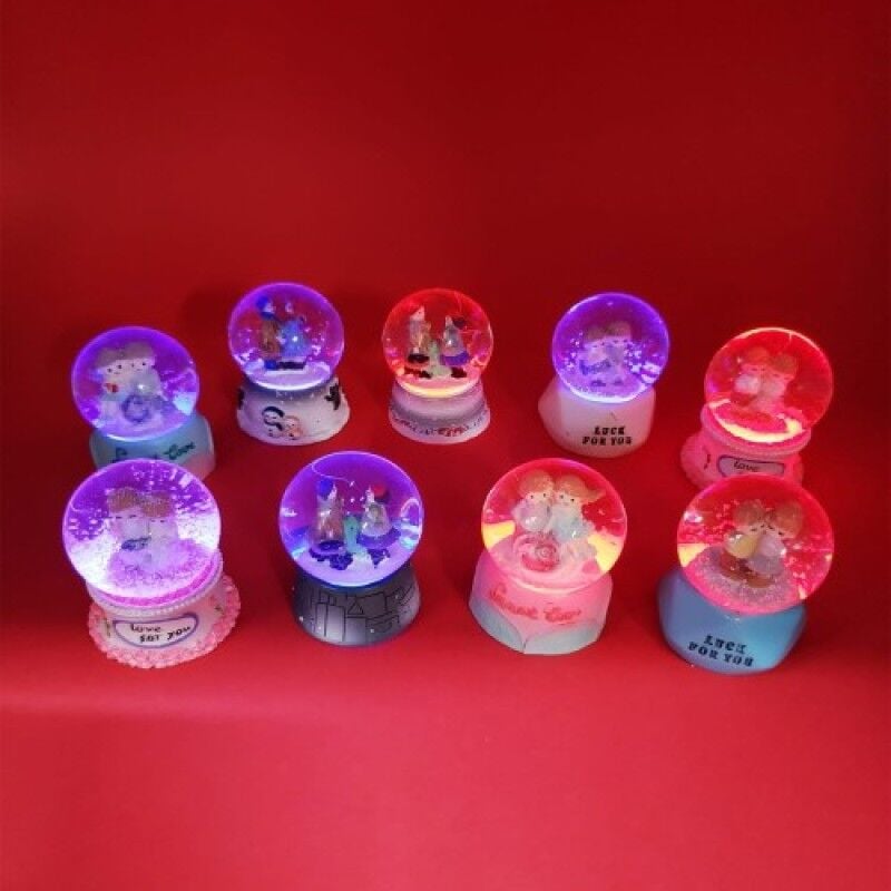 Dekoratif Mini Boy Sevgililer Kar Küresi Şık Tasarımlı Fonksiyonel Ürün