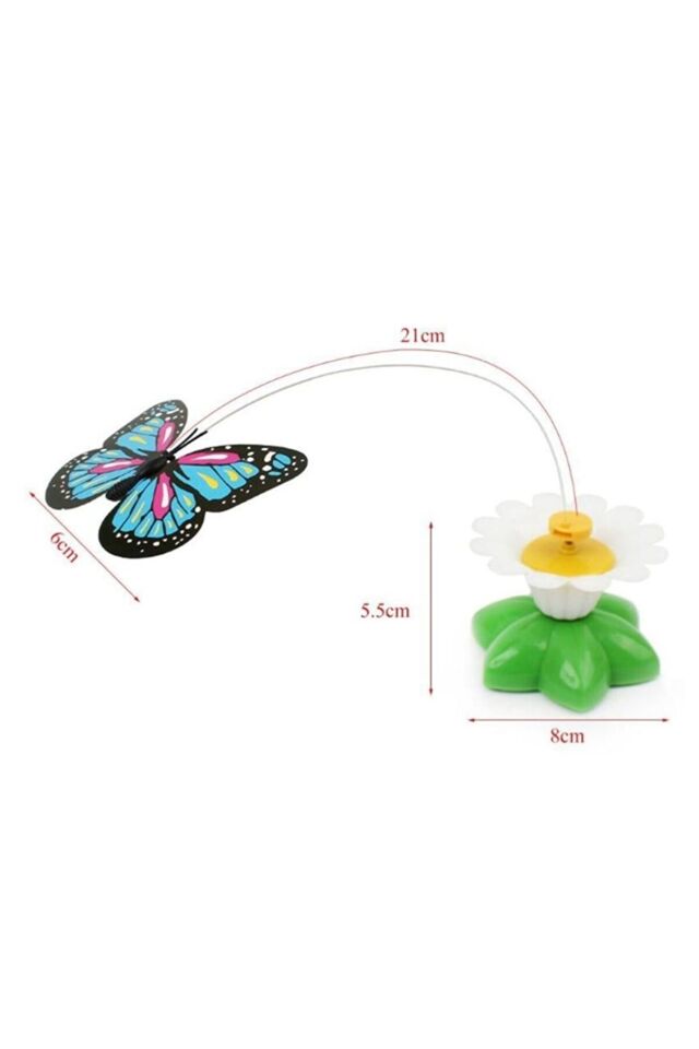 Hareketli Pilli Kelebek Kedi Oyuncağı Şık Tasarımlı Fonksiyonel Ürün