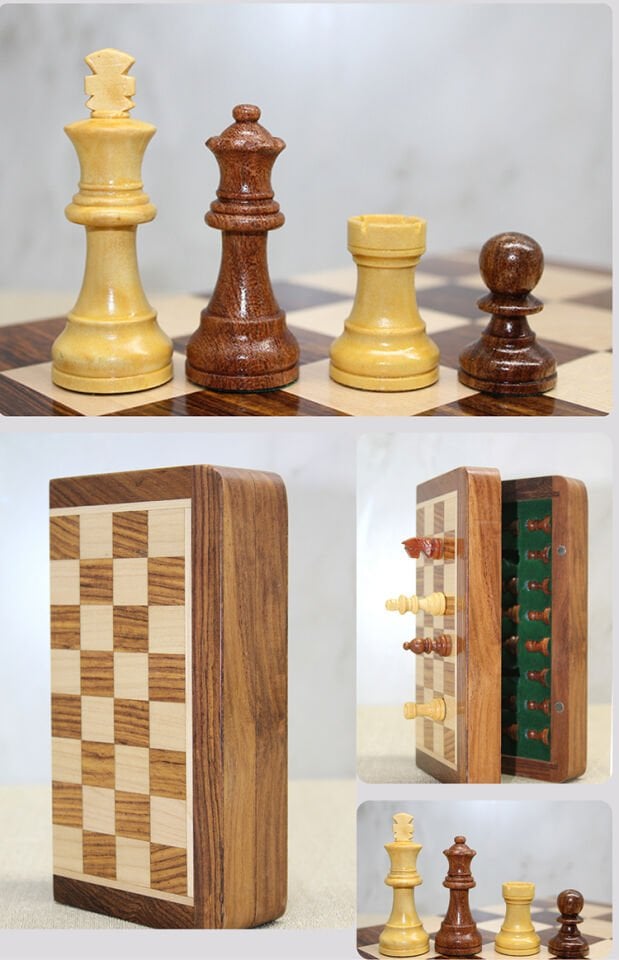 Mıknatıs Taşlı Ahşap Katlanabilir Kutulu Satranç Oyunu 12.5 Cm Şık Tasarımıyla Benzersiz Kullanım Deneyimi Hayatınızı Kolaylaştıracak Ürünler
