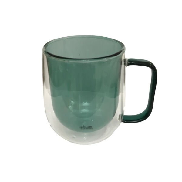 Çift Cidarlı Cam Kupa Yeşil Renk Şık Tasarımlı Fonksiyonel Ürün