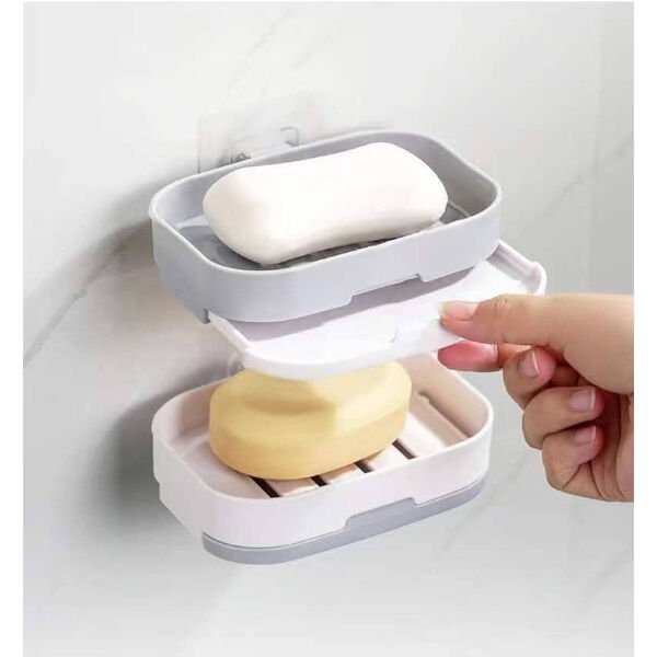 Çift Katlı Drenajlı Sabunluk Şık Tasarımlı Fonksiyonel Ürün