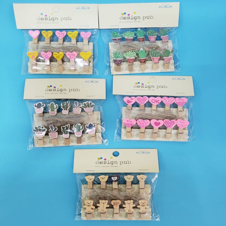 Ahşap Notluk İpli Mandal Şık Tasarımlı Fonksiyonel Ürün