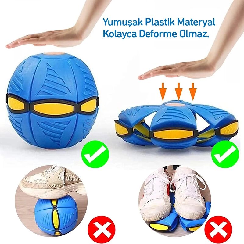 Işıklı Zıplayan Frizbi Evcil Hayvan Topu Çok Fonksiyonel Ürün