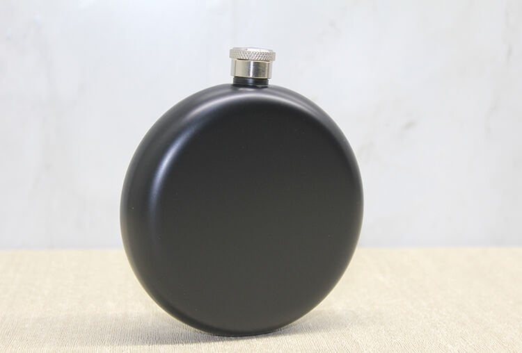 Yuvarlak Tekli Matara 8 Oz Siyah Şık Tasarımlı Fonksiyonel Ürün