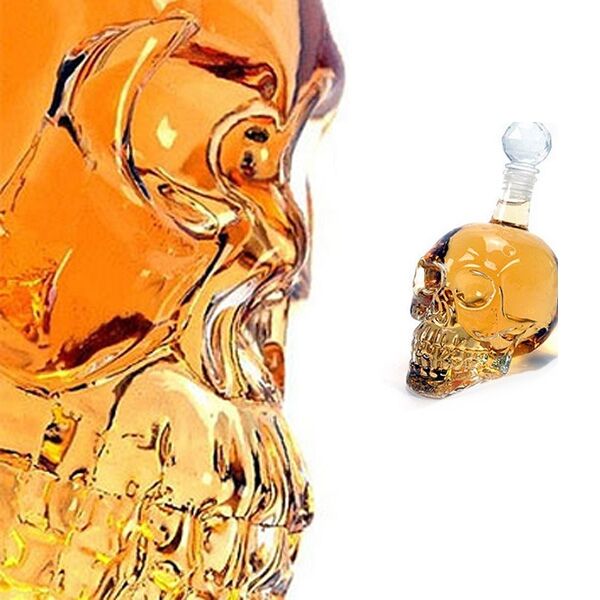 Crystal Head Kuru Kafa Cam Şişe 350 Ml Şık Tasarımlı Fonksiyonel Ürün