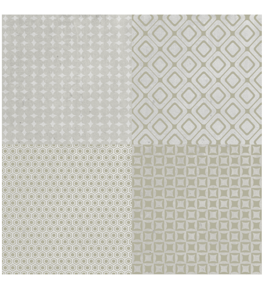 DecoHandy 30x30 cm Kendinden Yapışkanlı  Pvc Karo Mutfak Arası 4 Lü Karışık model  0,36m2 Şık Tasarımlı Fonksiyonel Ürün