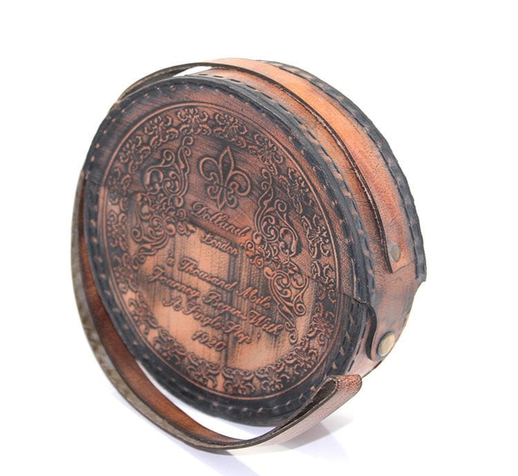 Deri Kılıflı Pirinç Pusula Şık Tasarımlı Fonksiyonel Ürün