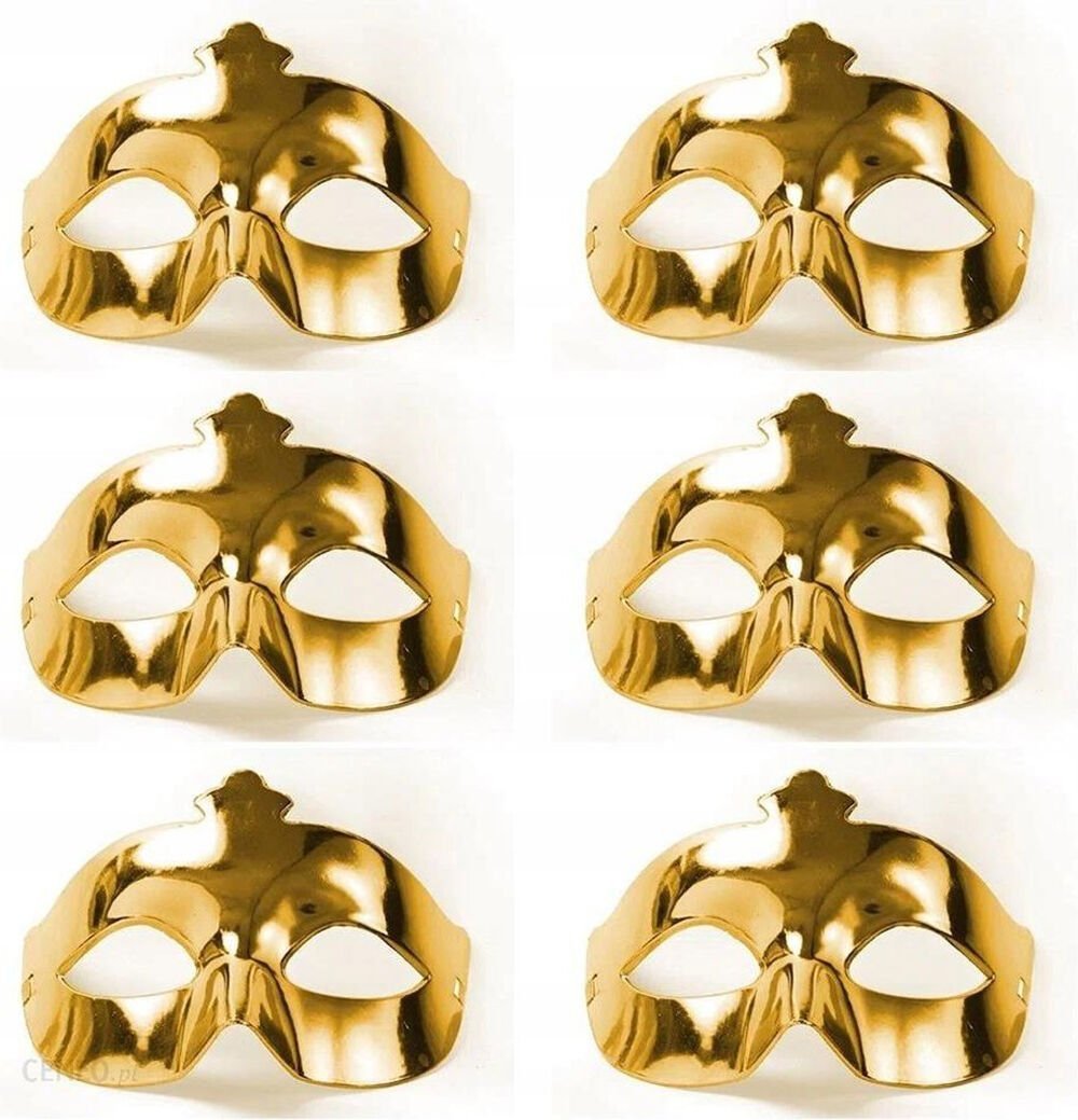 Altın Metalize Renk Düz Balo Parti Maskesi Şık Tasarımlı Fonksiyonel Ürün