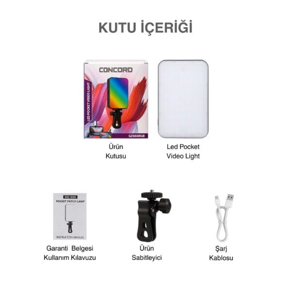 Clip-Fill Taşınabilir Mini RGB Led Selfie Işığı Çok Fonksiyonel Ürün