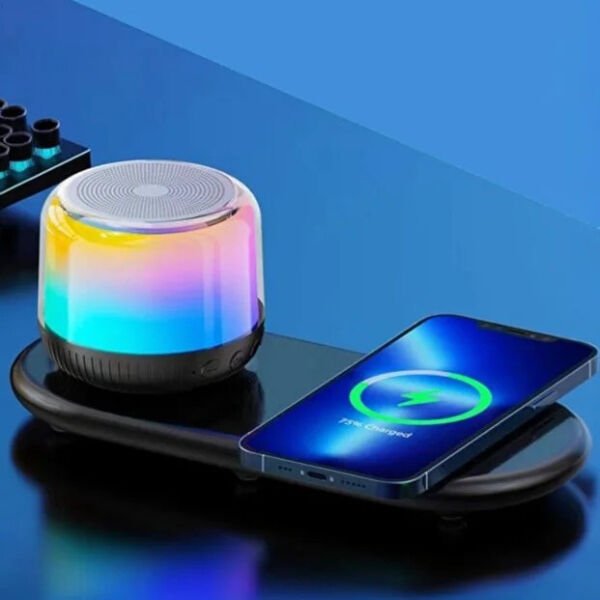 Kablosuz Şarj Standlı Bluetooth Hoparlör Çok Fonksiyonel Ürün