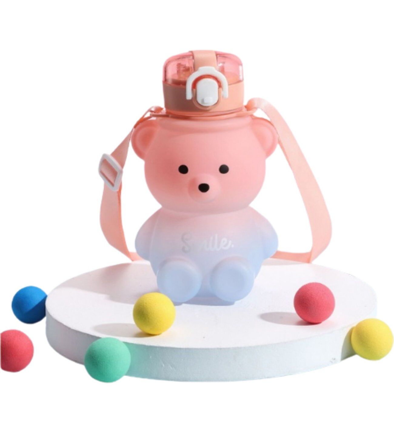 Ayıcık Pipetli Su Matarası ml Şık Tasarımlı Fonksiyonel Ürün