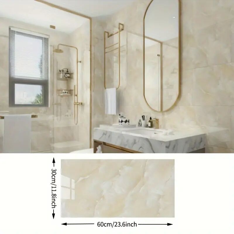 Sarı Mermer Desenli Alüminyum Plastik Duvar Stickerı Şık Tasarımlı Fonksiyonel Ürün