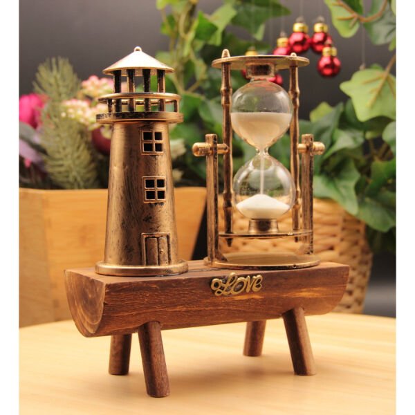 Deniz Feneri Biblolu Kum Saati Şık Tasarımlı Fonksiyonel Ürün