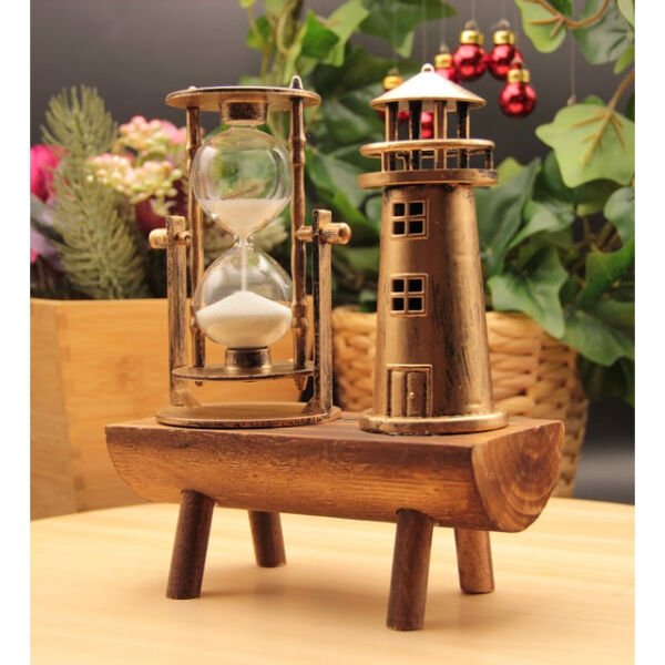 Deniz Feneri Biblolu Kum Saati Şık Tasarımlı Fonksiyonel Ürün