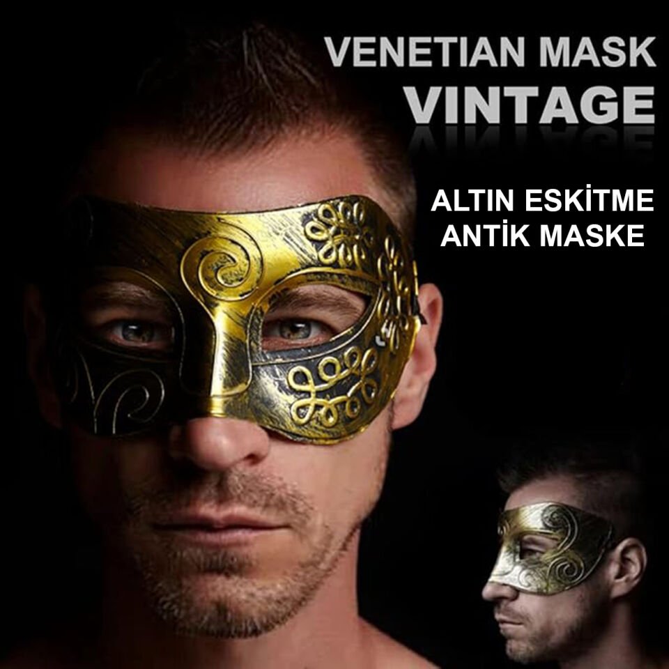 Antik Tarz Balo Maskesi Şık Tasarımlı Fonksiyonel Ürün