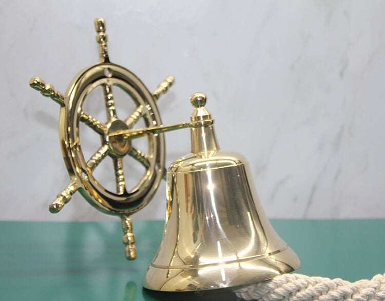 Dümenli Pirinç Duvara Asmalı Çan Şık Tasarımlı Fonksiyonel Ürün