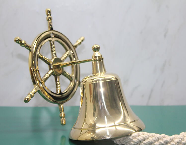 Dümenli Pirinç Duvara Asmalı Çan Şık Tasarımlı Fonksiyonel Ürün