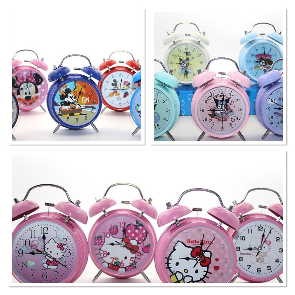 Kuromi, Hello Kitty, Mickey Mouse Masa Üstü Çalar Saat Şık Tasarımlı Fonksiyonel Ürün