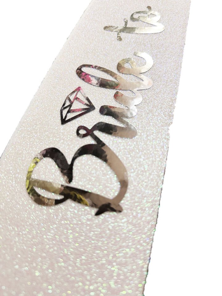 Beyaz Gümüş Bride To Be Yazılı Kuşak Kemer Şık Tasarımlı Fonksiyonel Ürün