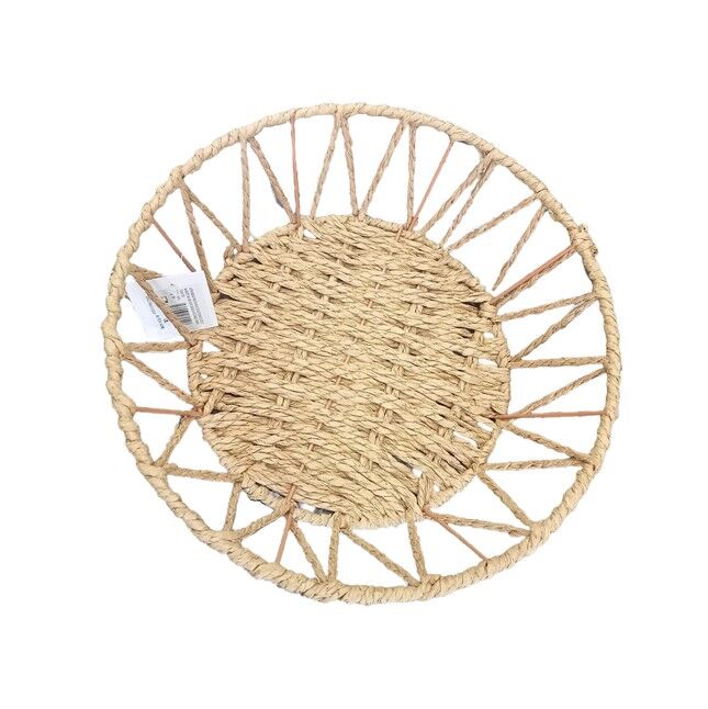 Doğal Örgü Yuvarlak Sepet Şık Tasarımlı Fonksiyonel Ürün