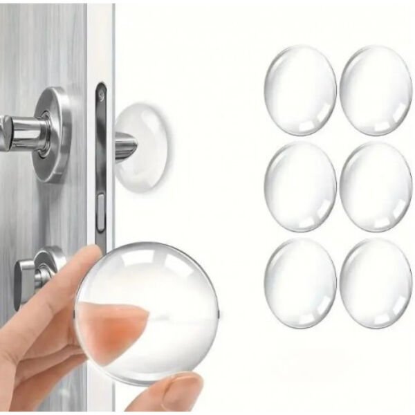 Şeffaf Silikon Mobilya ve Kapı Durdurucu Darbe Pedi 6'lı Set Şık Tasarımlı Fonksiyonel Ürün