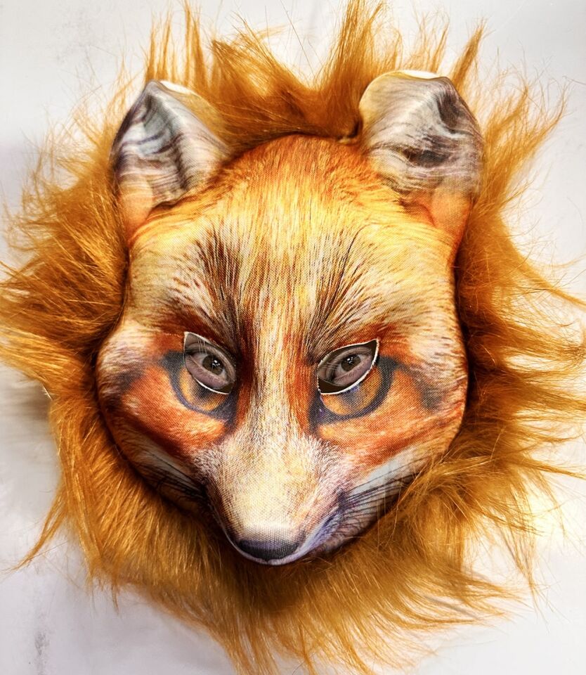 Kahverengi Peluş Saçlı Tilki Maskesi Mega Peluş 29 No Şık Tasarımlı Fonksiyonel Ürün