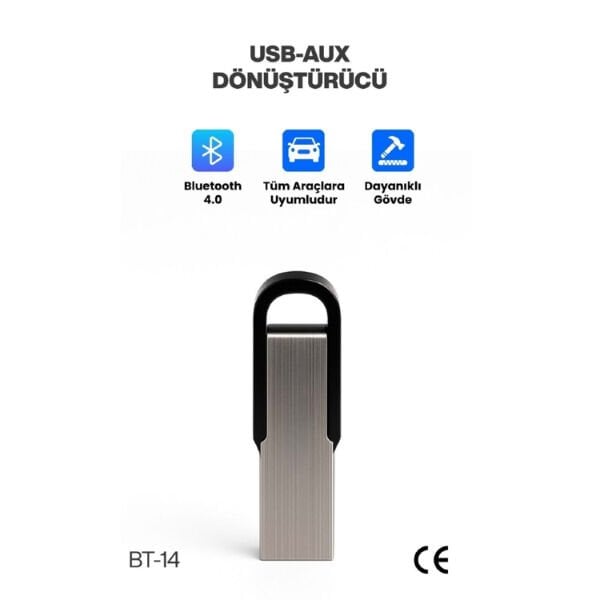 Araç Teyp Bluetooth Çevirici USB Dönüştürücü Çok Fonksiyonel Ürün