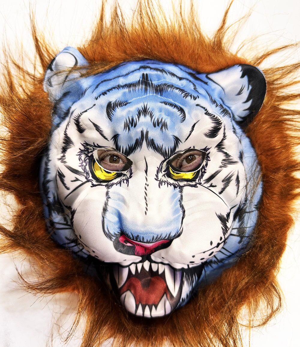 Kahverengi Saçlı Peluş Köpek Kurt Kaplan Maskesi 34 No Şık Tasarımlı Fonksiyonel Ürün