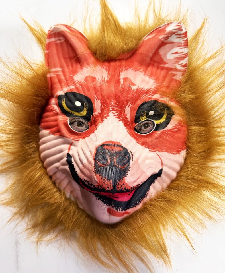 Kahverengi Saçlı Peluş Tilki Maskesi Mega Peluş 24 No Şık Tasarımlı Fonksiyonel Ürün