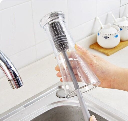 Silikon Uzun Saplı Kavanoz Yıkama Fırçası Şık Tasarımlı Fonksiyonel Ürün