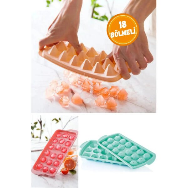 Elmas 18 Bölmeli Buz Kalıbı Şık Tasarımlı Fonksiyonel Ürün