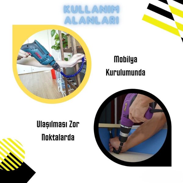 Esnek Şaftlı Tornavida Ucu Seti Şık Tasarımlı Fonksiyonel Ürün