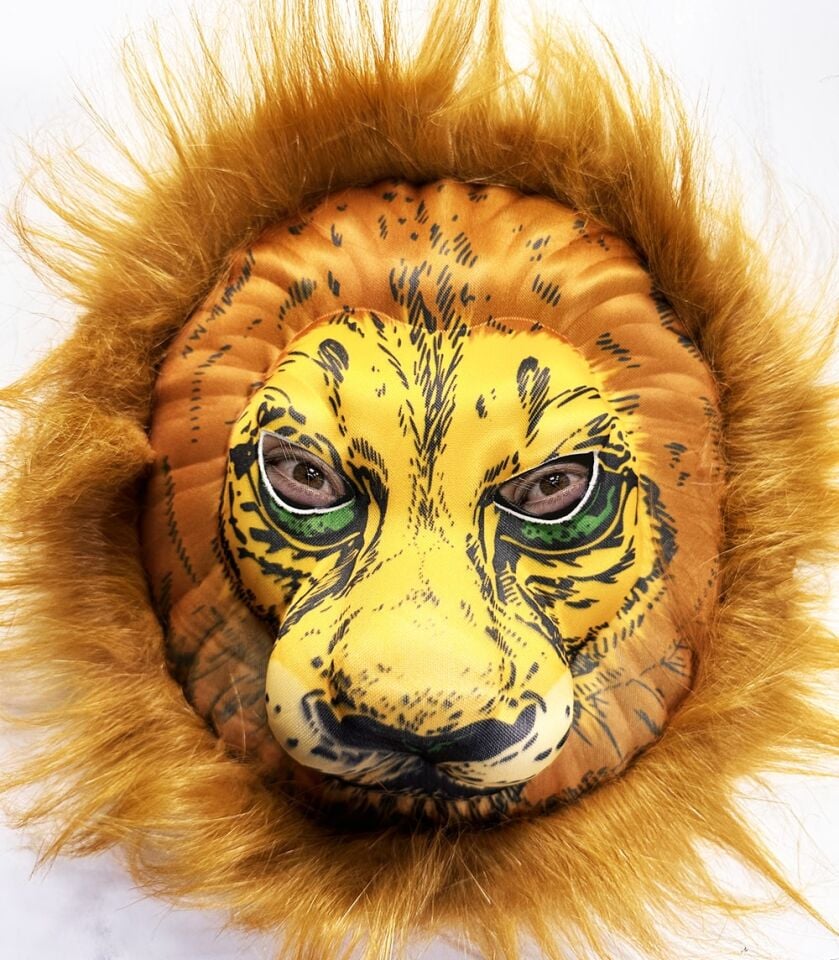 Peluş Aslan Maskesi Kahverengi Yeleli Mega Peluş 33 No Şık Tasarımlı Fonksiyonel Ürün