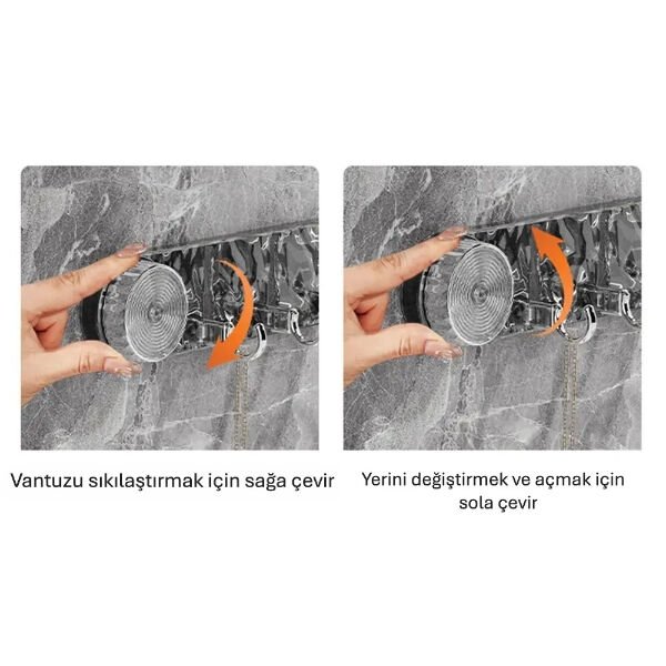 Güçlü Lüks Vantuzlu Askılık Şık Tasarımlı Fonksiyonel Ürün