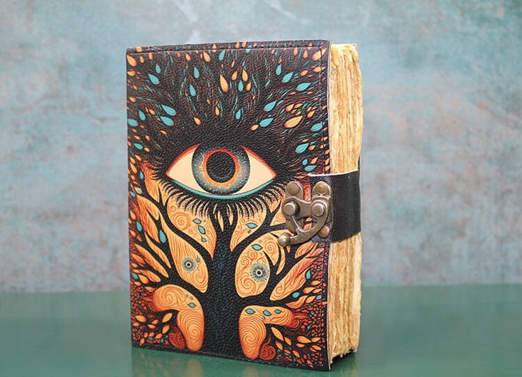 Göz Tasarımlı Deri Defter Şık Tasarımlı Fonksiyonel Ürün