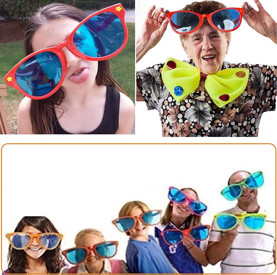 Büyük Parti Gözlüğü Rengarenk 12 Adet Şık Tasarımlı Fonksiyonel Ürün